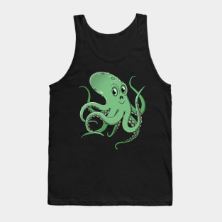 Cheeky Cute Octopus Character Illustration Tank Top